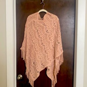 Muted pink shawl